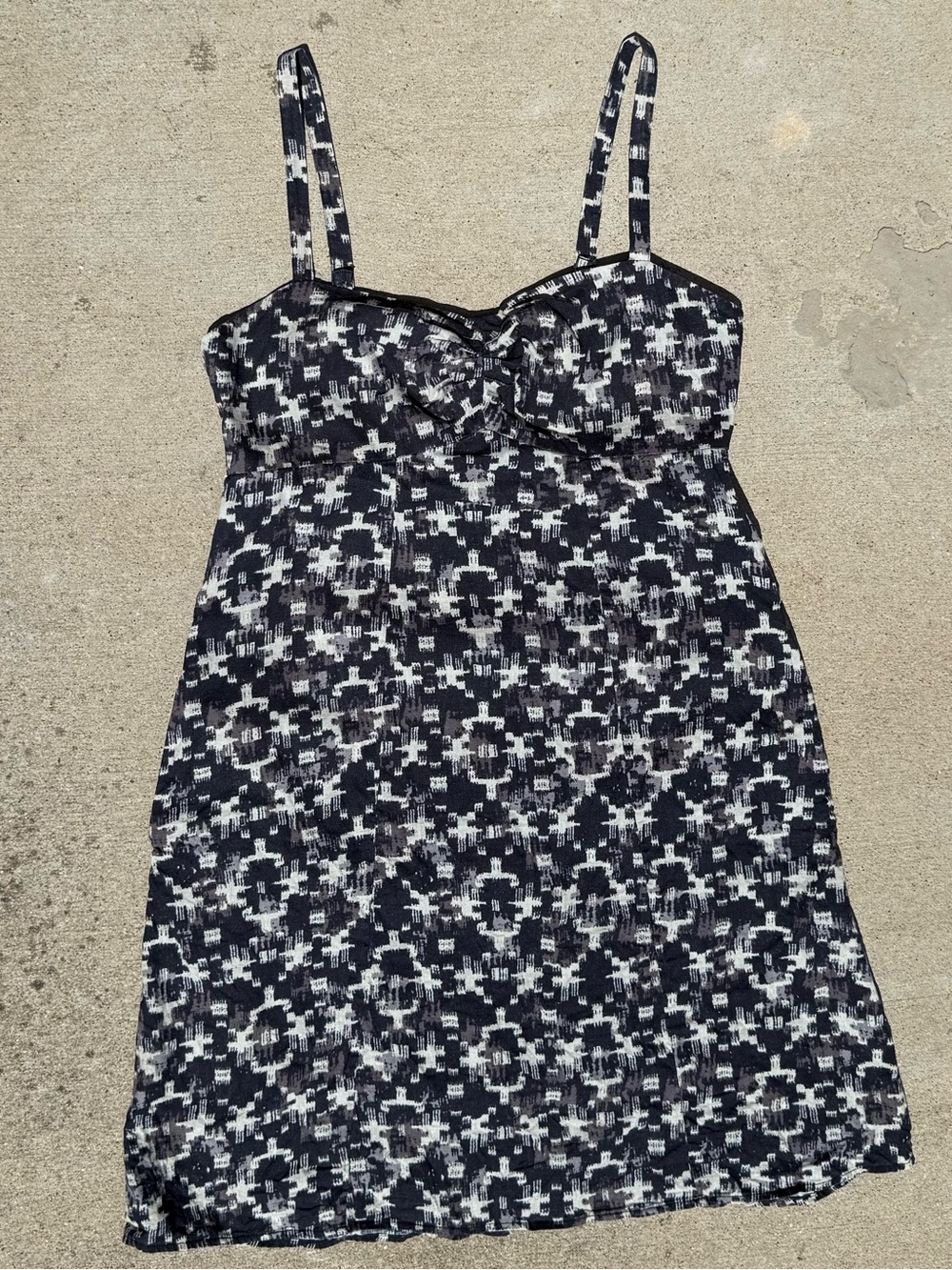 Patagonia Kamala Hemp Organic Cotton Geometric Ikat Sun Dress Women's Size 10